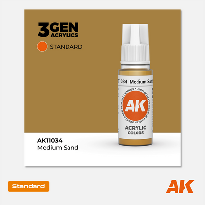 AK Interactive - 3Gen Acrylics Paint - Medium Sand - AK11034 - Gothaforce