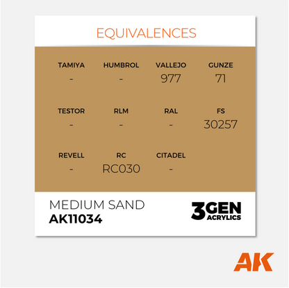 AK Interactive - 3Gen Acrylics Paint - Medium Sand - AK11034 - Gothaforce