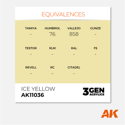 AK Interactive - 3Gen Acrylics Paint - Ice Yellow - AK11036 - Gothaforce