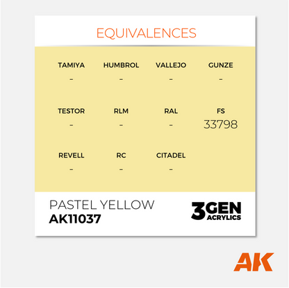 AK Interactive - 3Gen Acrylics Paint - Pastel Yellow - AK11037 - Gothaforce