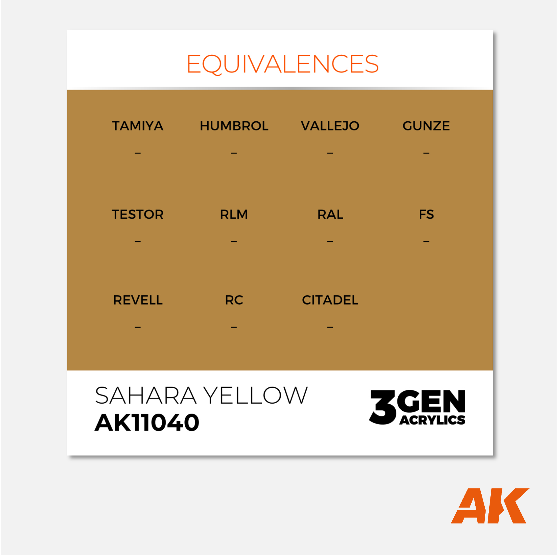 AK Interactive - 3Gen Acrylics Paint - Sahara Yellow - AK11040 - Gothaforce