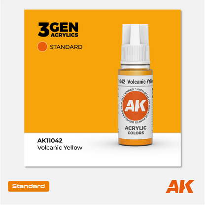 AK Interactive - 3Gen Acrylics Paint - Volcanic Yellow - AK11042 - Gothaforce