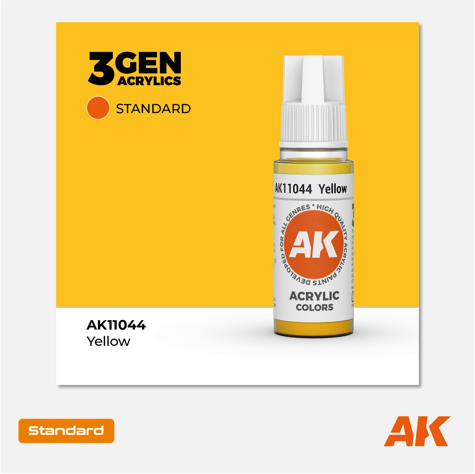 AK Interactive - 3Gen Acrylics Paint - Yellow - AK11044 - Gothaforce