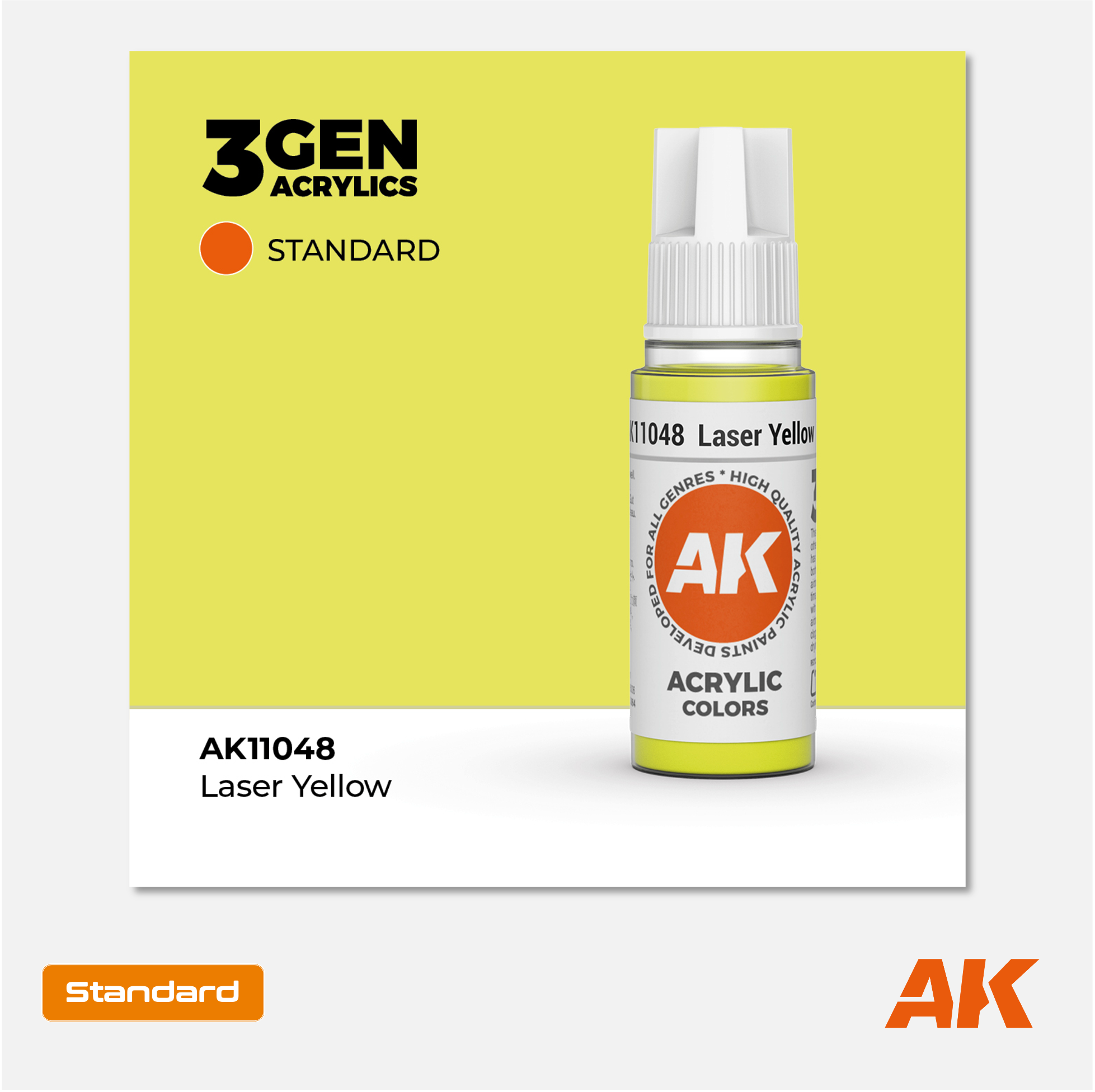 AK Interactive - 3Gen Acrylics Paint - Laser Yellow - AK11048 - Gothaforce