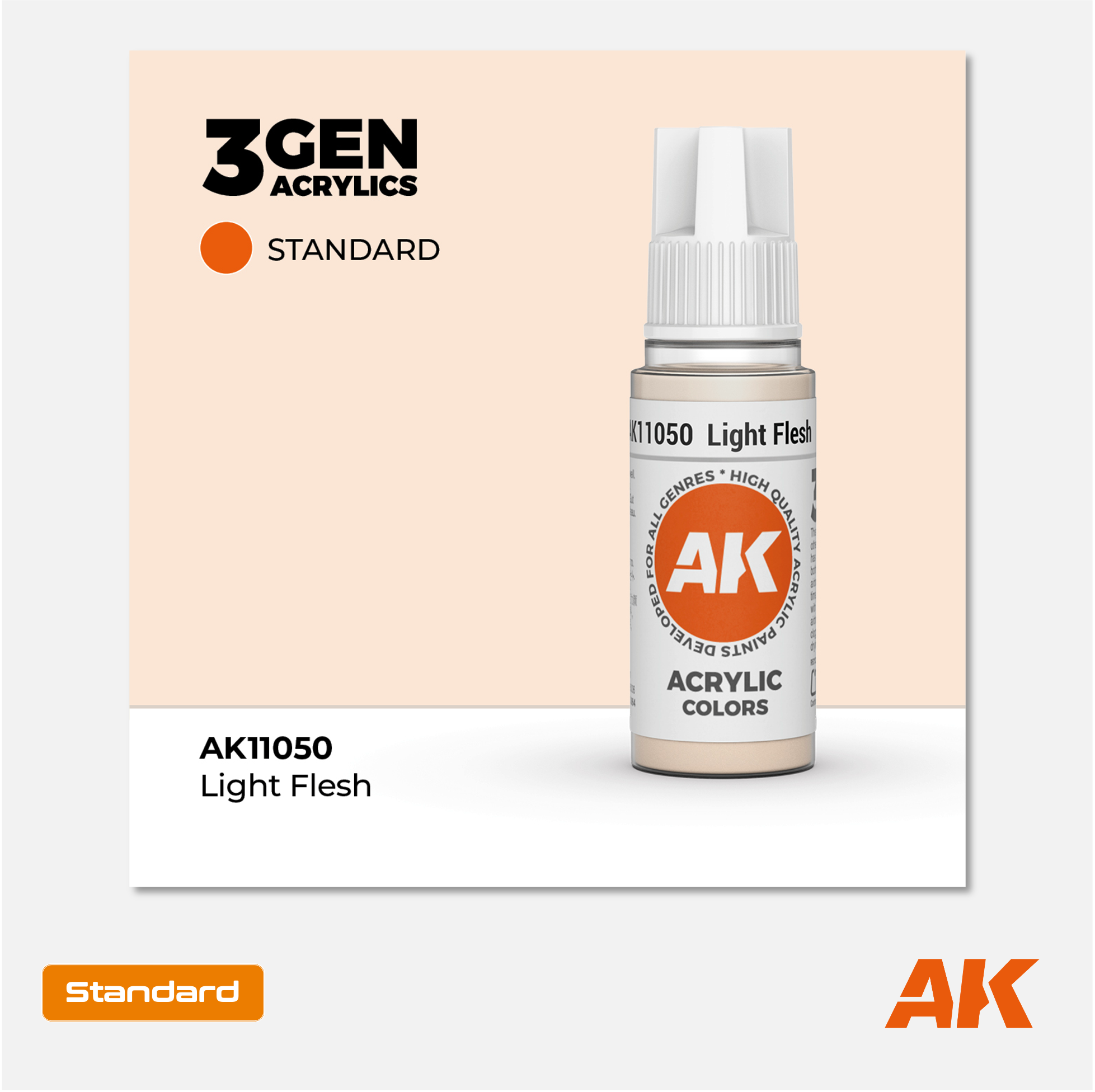 AK Interactive - 3Gen Acrylics Paint - Light Flesh - AK11050 - Gothaforce