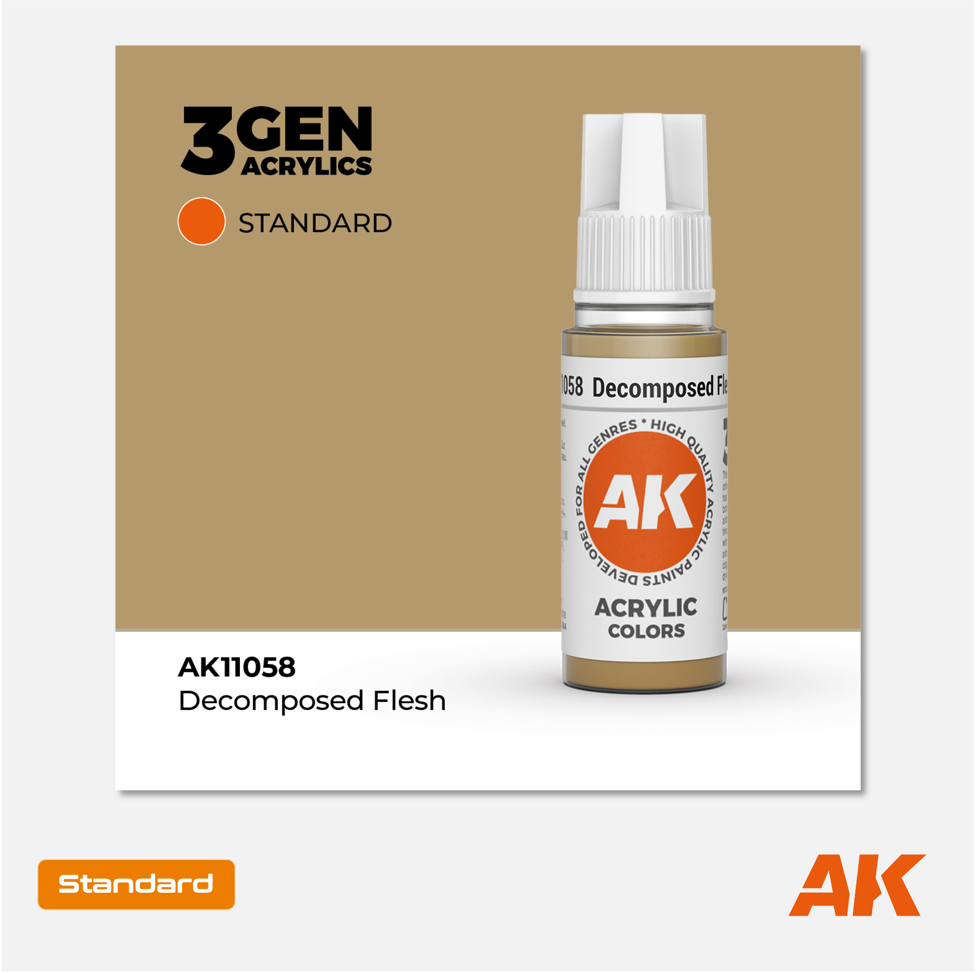 AK Interactive - 3Gen Acrylics Paint - Decomposed Flesh - AK11058 - Gothaforce