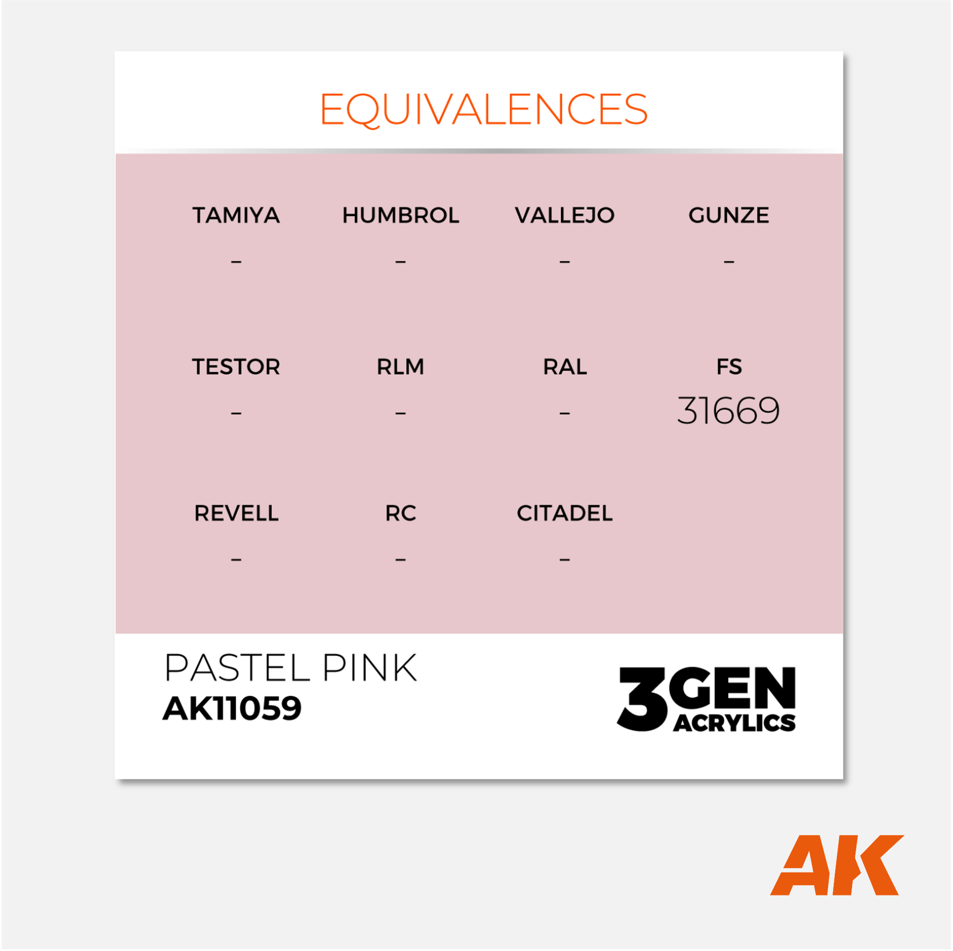 AK Interactive - 3Gen Acrylics Paint - Pastel Pink - AK11059 - Gothaforce