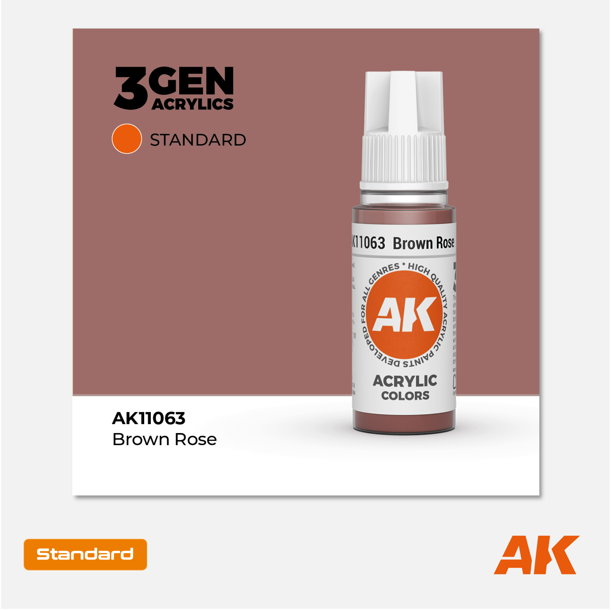 AK Interactive - 3Gen Acrylics Paint - Brown Rose - AK11063 - Gothaforce
