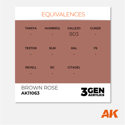 AK Interactive - 3Gen Acrylics Paint - Brown Rose - AK11063 - Gothaforce