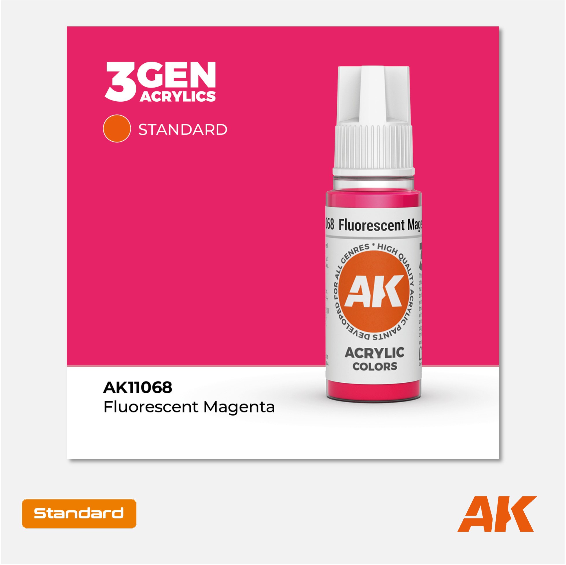AK Interactive - 3Gen Acrylics Paint - Fluorescent Magenta - AK11068 - Gothaforce