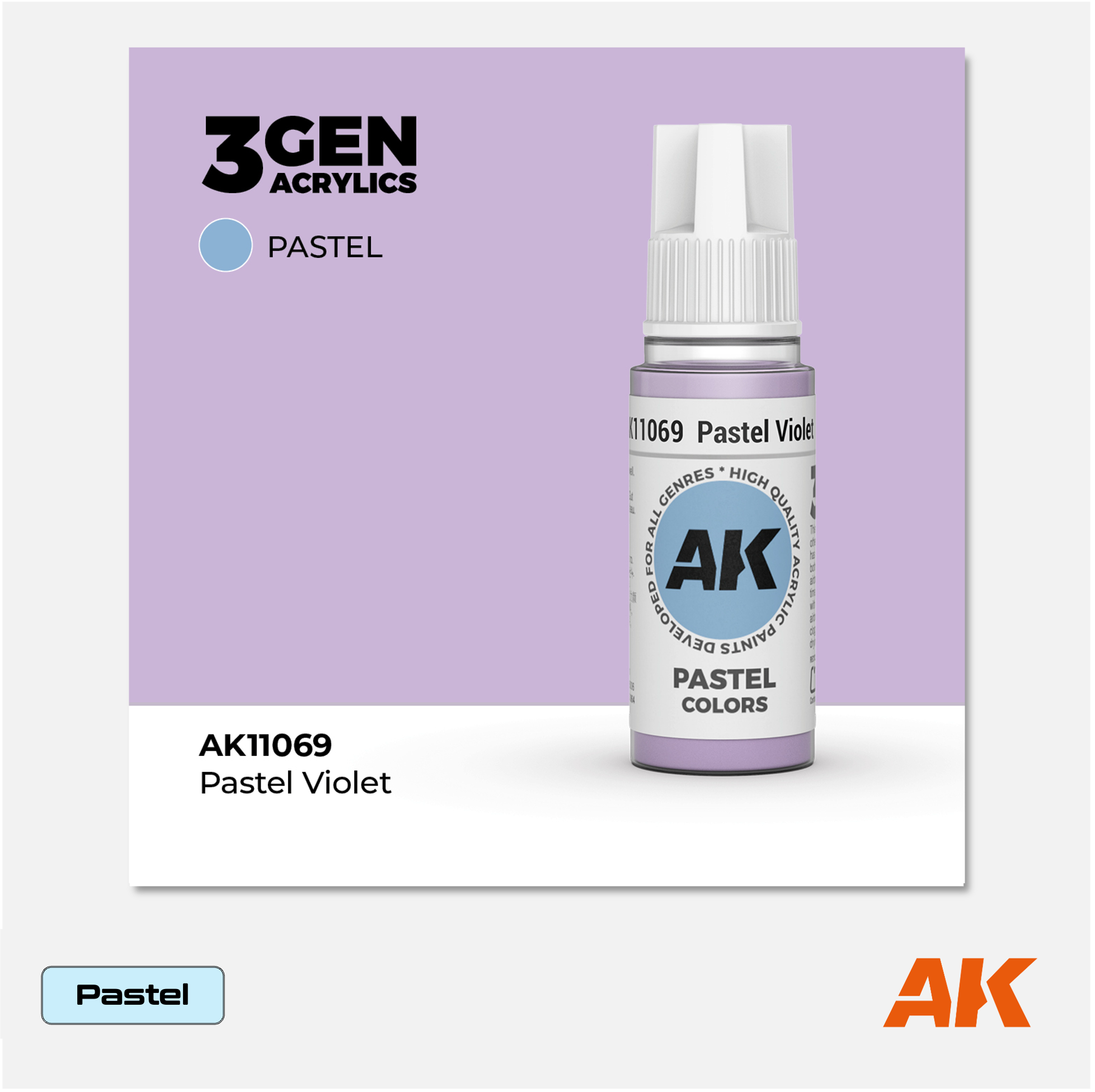 AK Interactive - 3Gen Acrylics Paint - Pastel Violet - AK11069 - Gothaforce