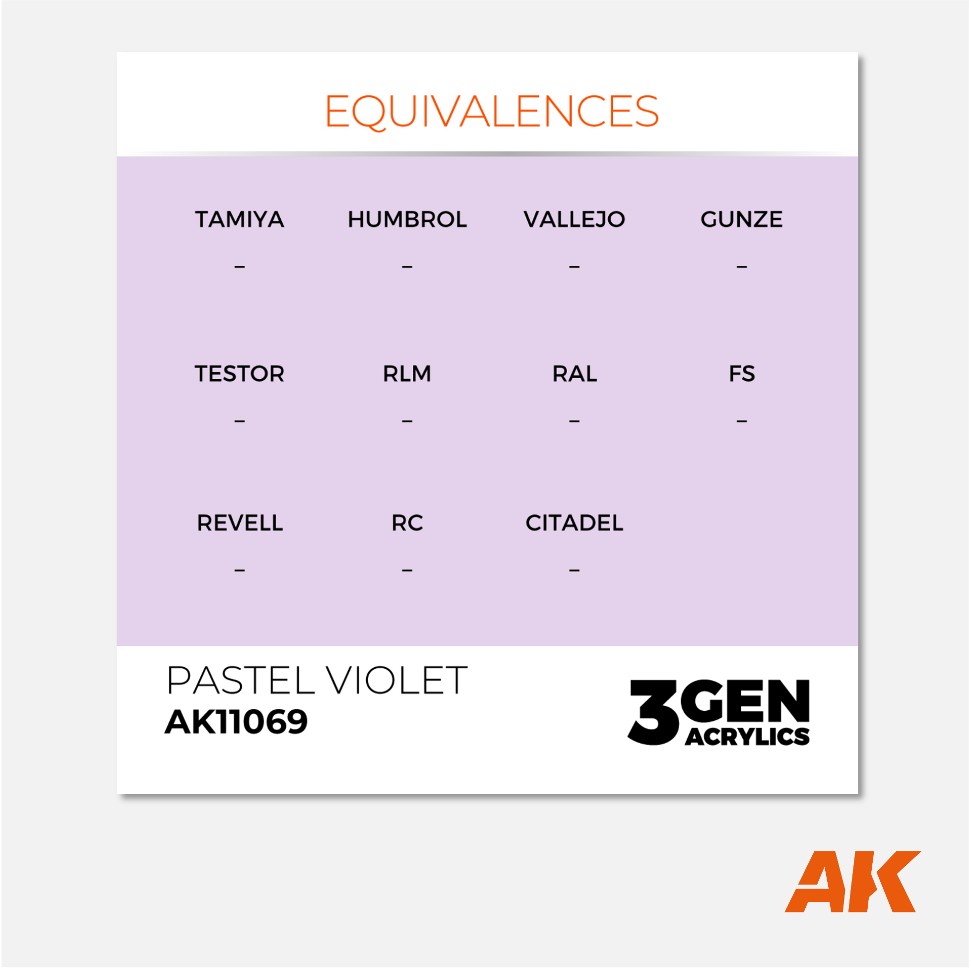 AK Interactive - 3Gen Acrylics Paint - Pastel Violet - AK11069 - Gothaforce