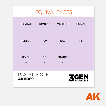 AK Interactive - 3Gen Acrylics Paint - Pastel Violet - AK11069 - Gothaforce
