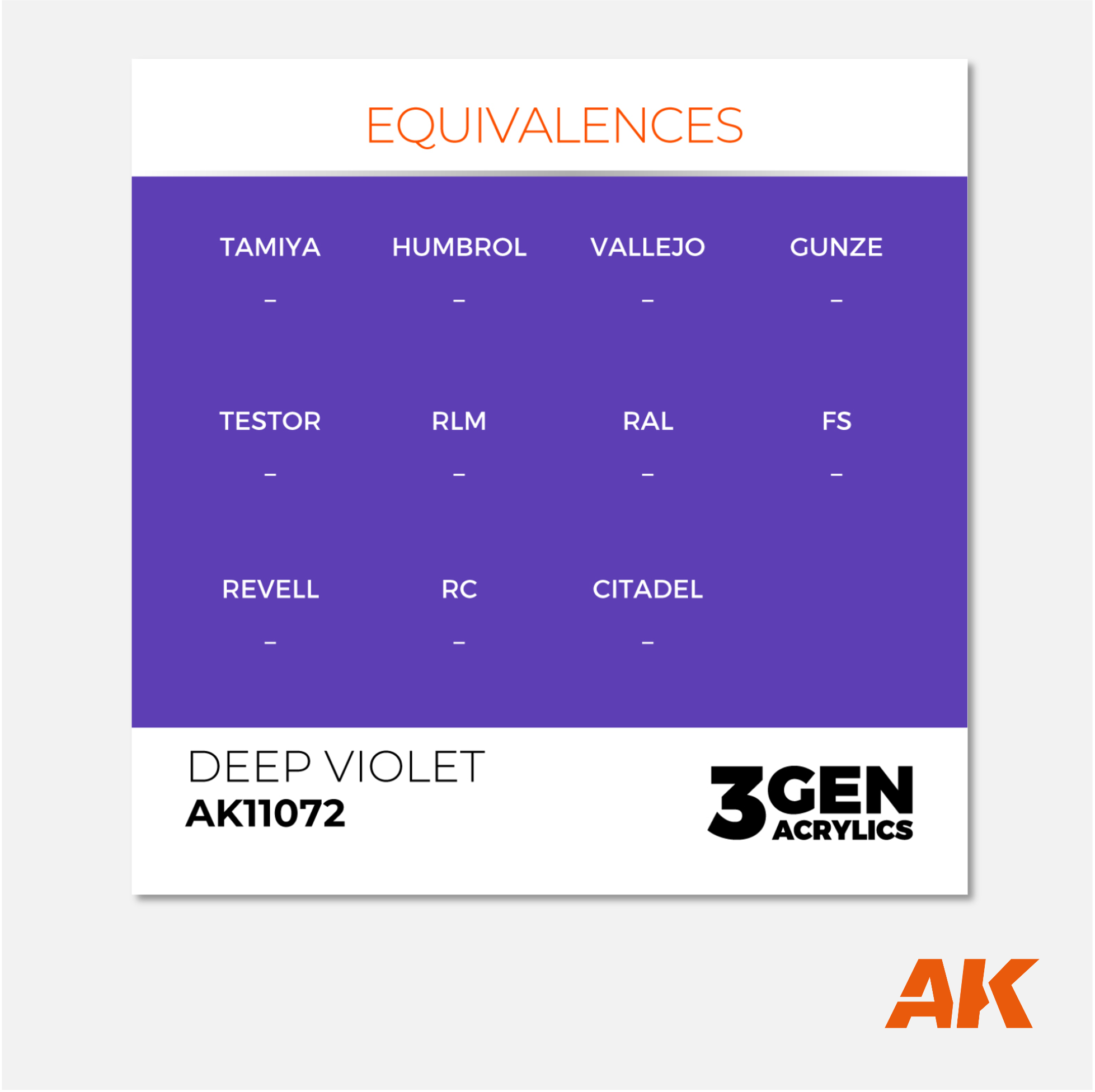 AK Interactive - 3Gen Acrylics Paint - Deep Violet - AK11072 - Gothaforce