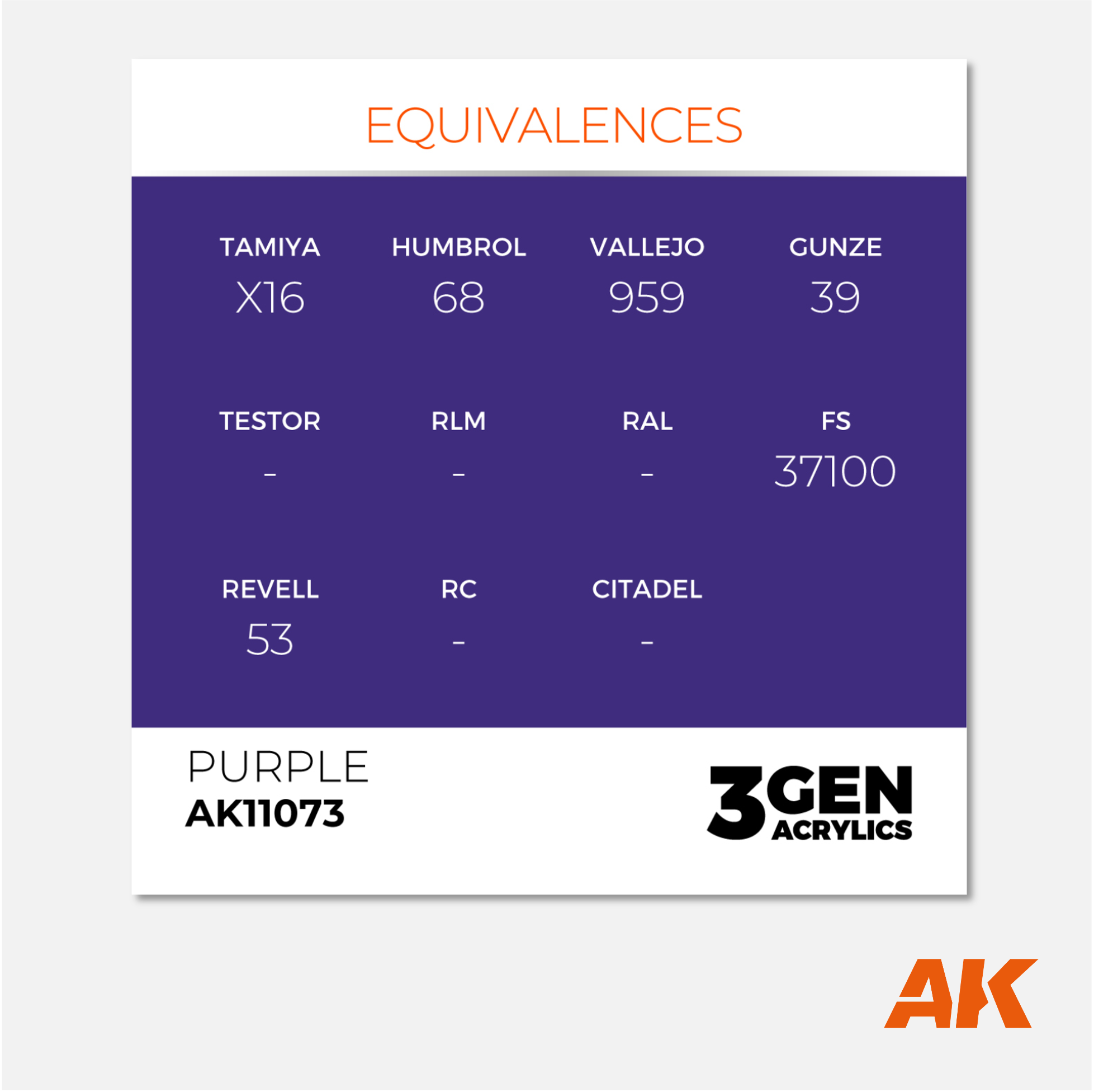 AK Interactive - 3Gen Acrylics Paint - Purple - AK11073 - Gothaforce