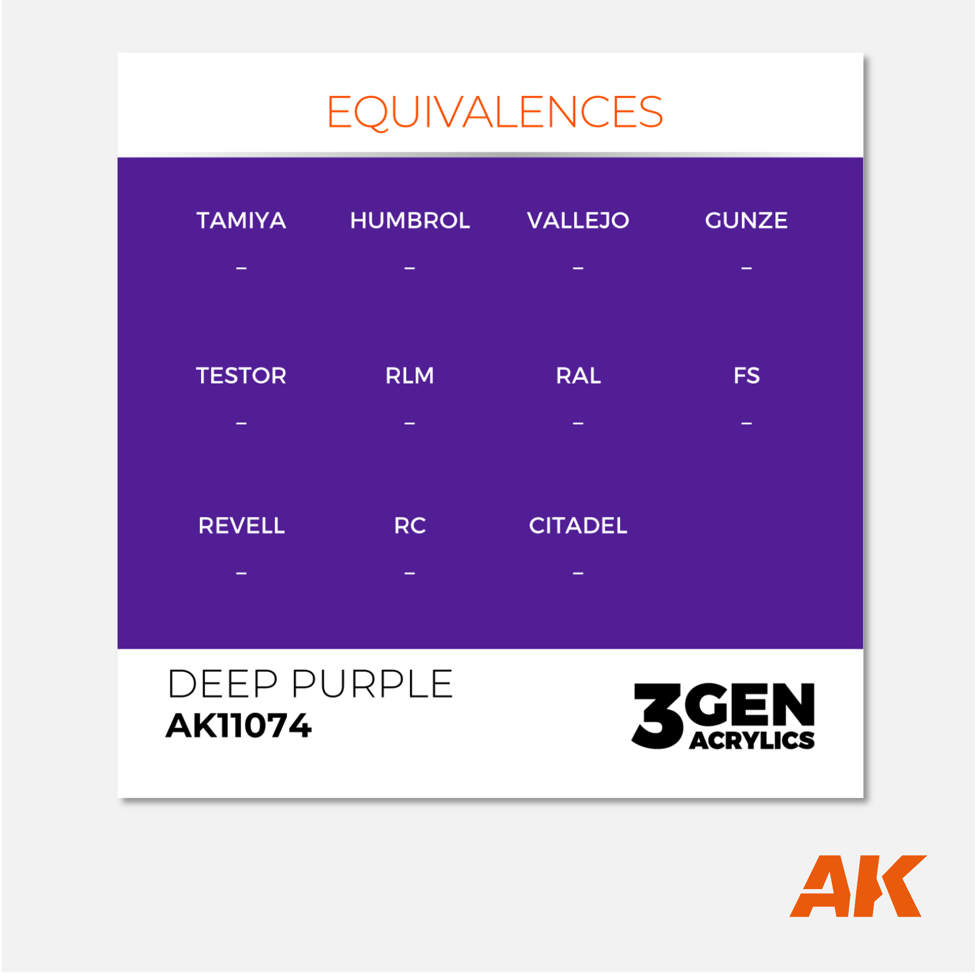 AK Interactive - 3Gen Acrylics Paint - Deep Purple - AK11074 - Gothaforce