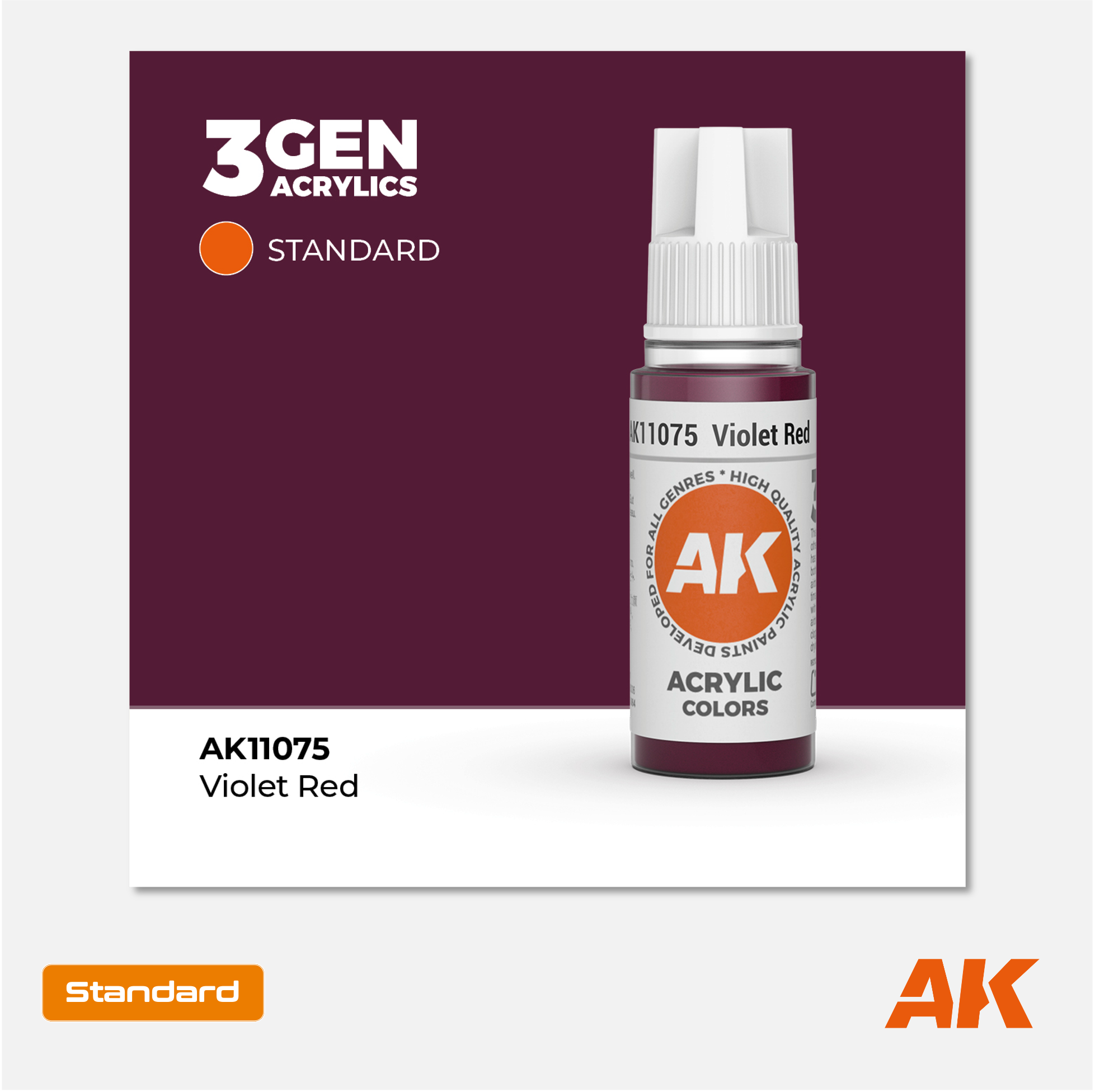 AK Interactive - 3Gen Acrylics Paint - Violet Red - AK11075 - Gothaforce