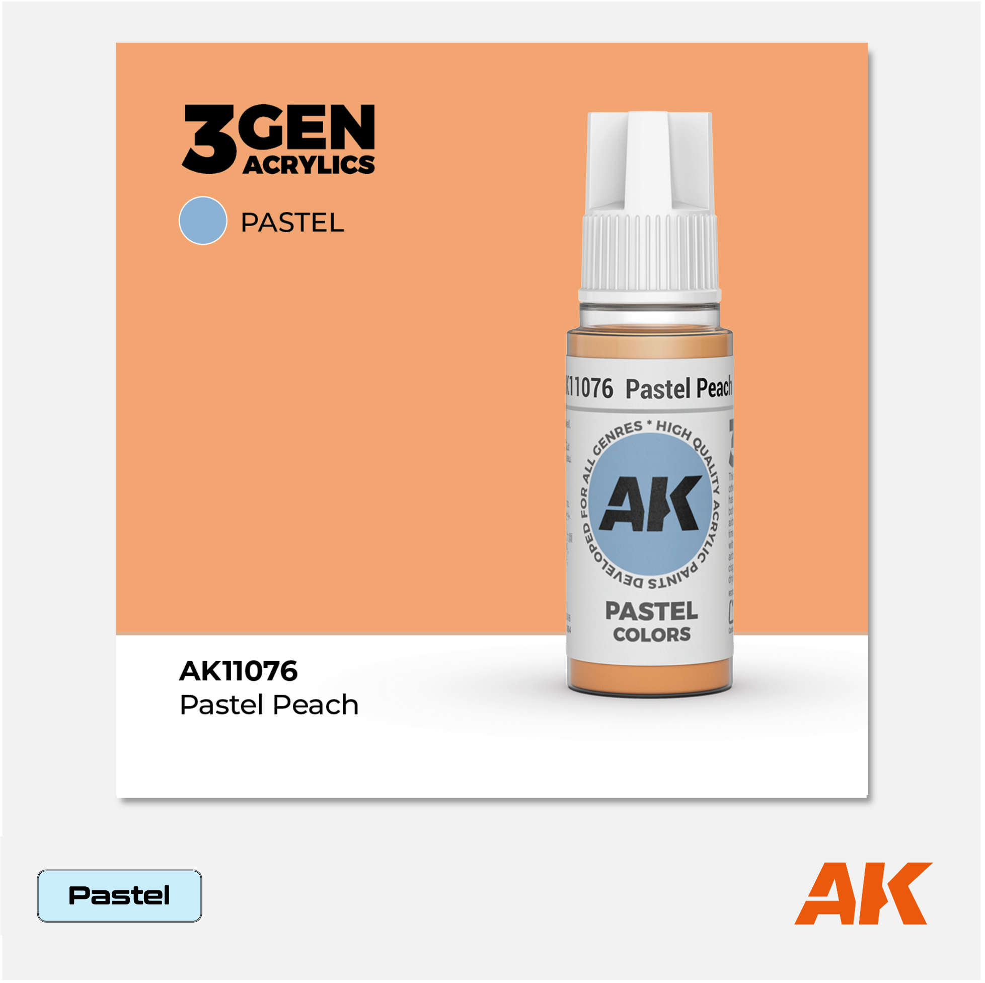 AK Interactive - 3Gen Acrylics Paint - Pastel Peach - AK11076 - Gothaforce