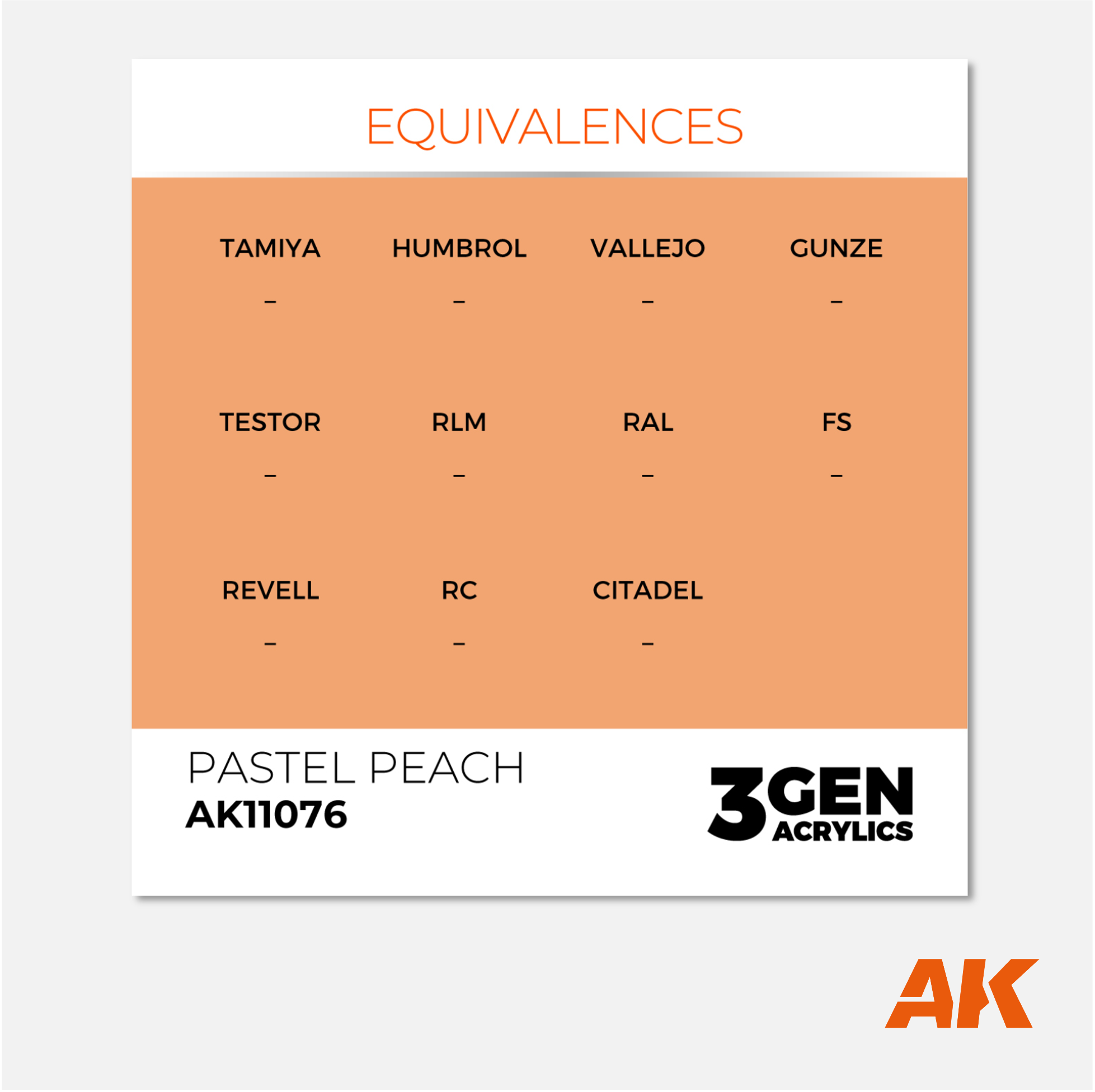 AK Interactive - 3Gen Acrylics Paint - Pastel Peach - AK11076 - Gothaforce