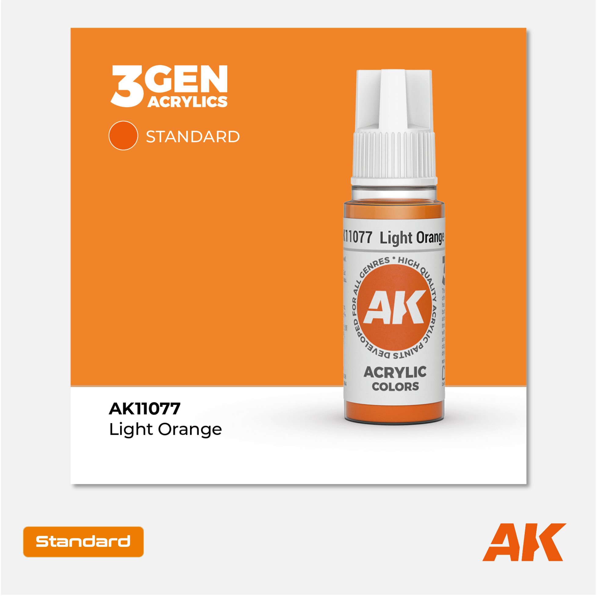 AK Interactive - 3Gen Acrylics Paint - Light Orange - AK11077 - Gothaforce