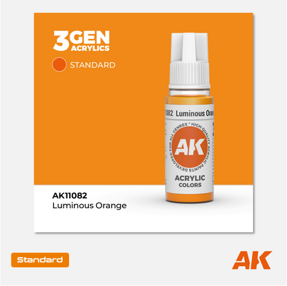 AK Interactive - 3Gen Acrylics Paint - Luminous Orange - AK11082 - Gothaforce