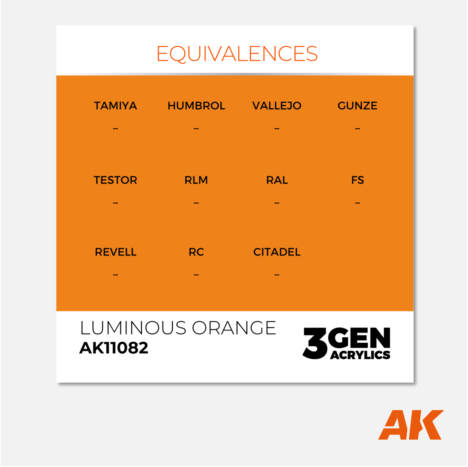 AK Interactive - 3Gen Acrylics Paint - Luminous Orange - AK11082 - Gothaforce