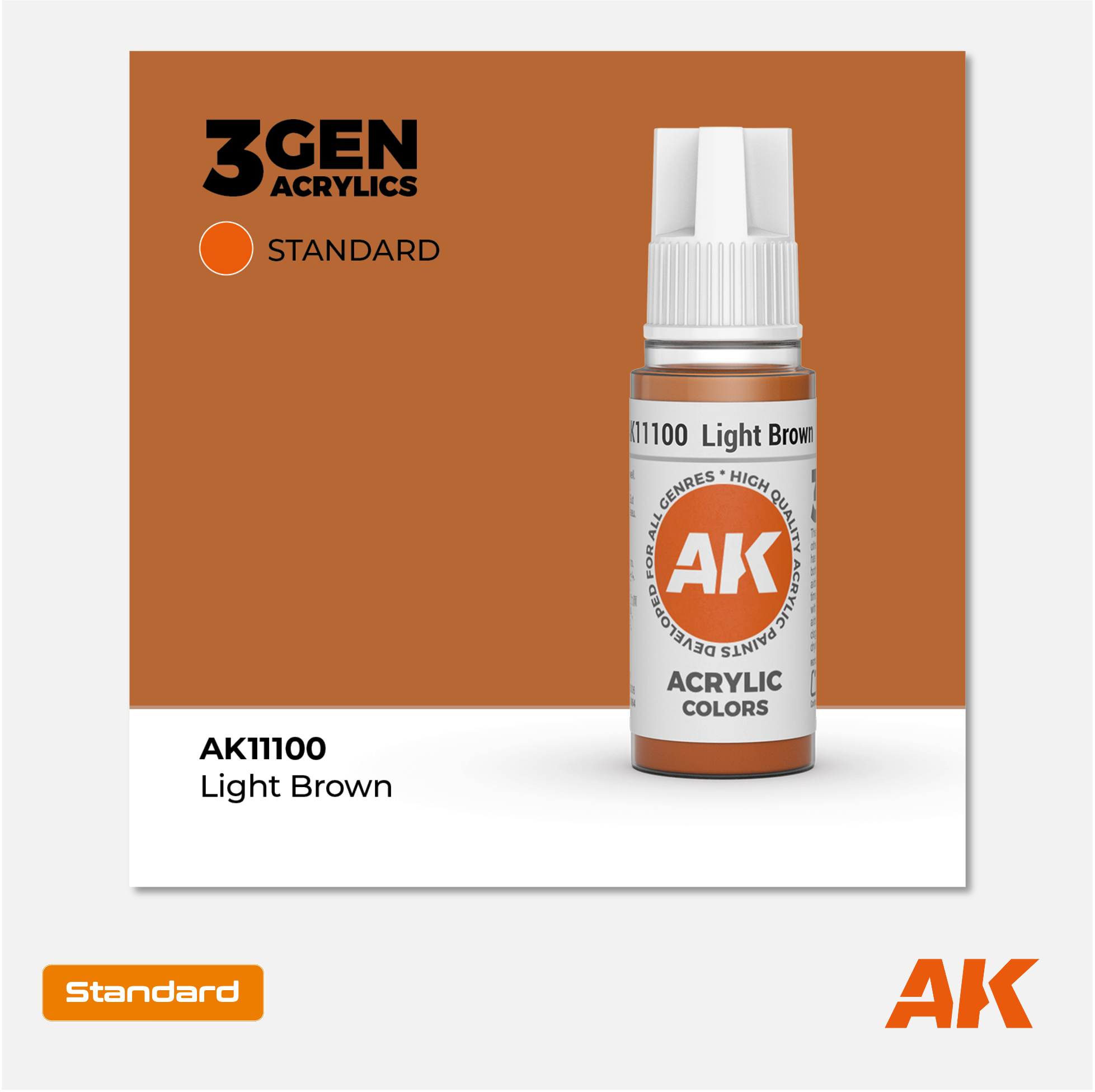 AK Interactive - 3Gen Acrylics Paint - Light Brown - AK11100 - Gothaforce
