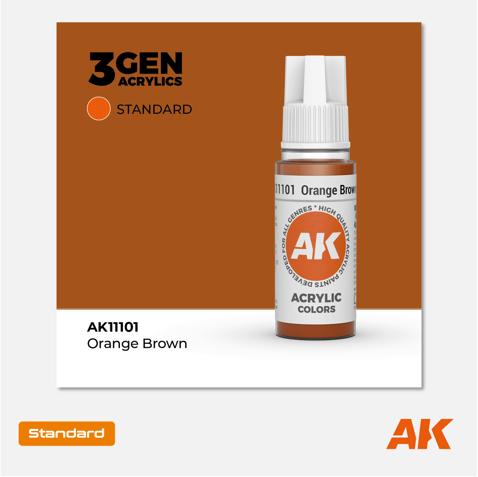 AK Interactive - 3Gen Acrylics Paint - Orange Brown - AK11101 - Gothaforce
