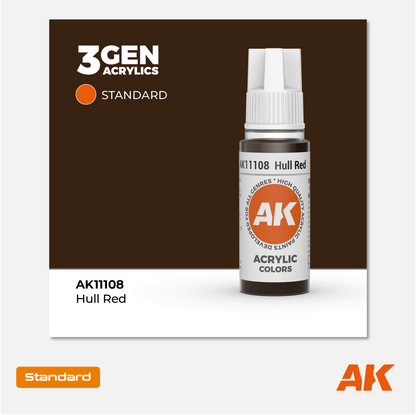 AK Interactive - 3Gen Acrylics Paint - Hull Red - AK11108 - Gothaforce