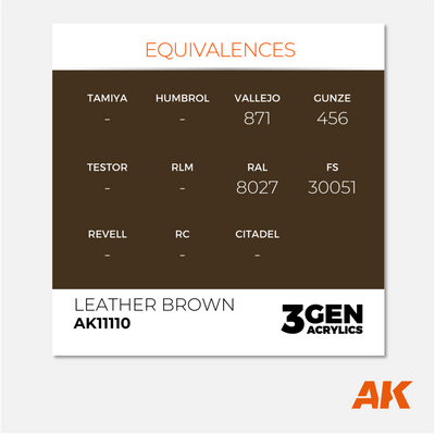 AK Interactive - 3Gen Acrylics Paint - Leather Brown - AK11100 - Gothaforce