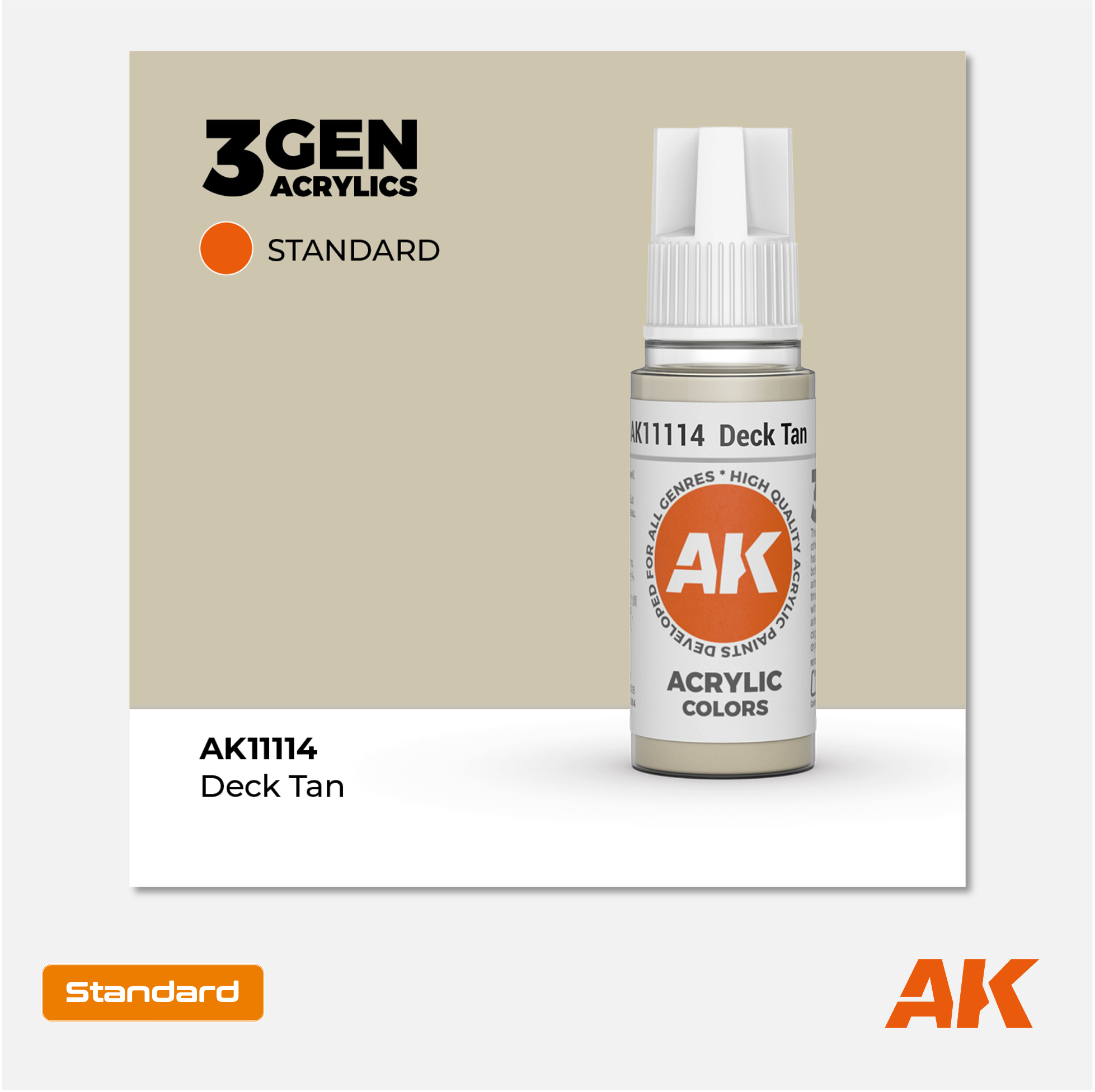 AK Interactive - 3Gen Acrylics Paint - Deck Tan - AK11114 - Gothaforce