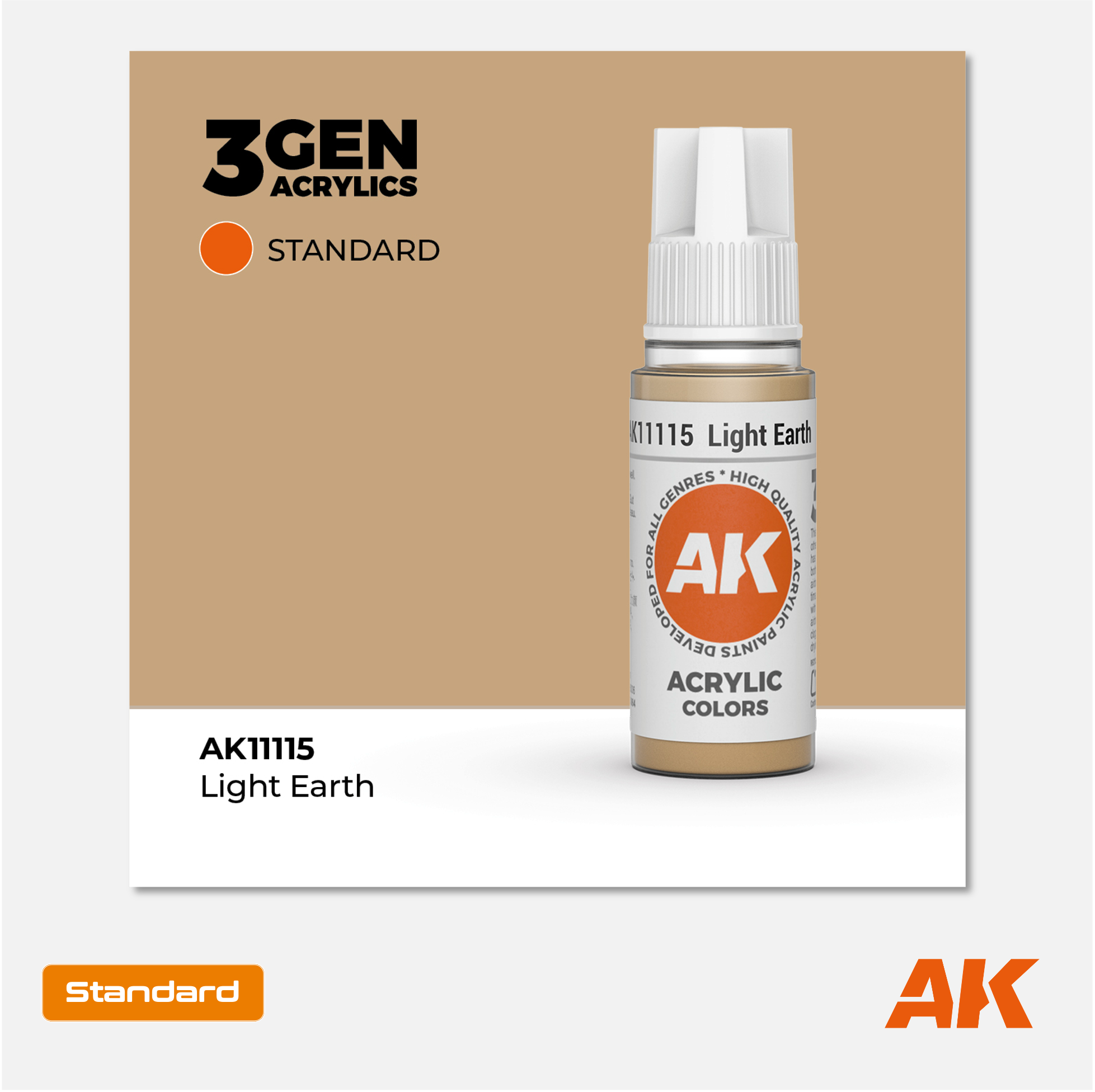 AK Interactive - 3Gen Acrylics Paint - Light Earth - AK11115 - Gothaforce