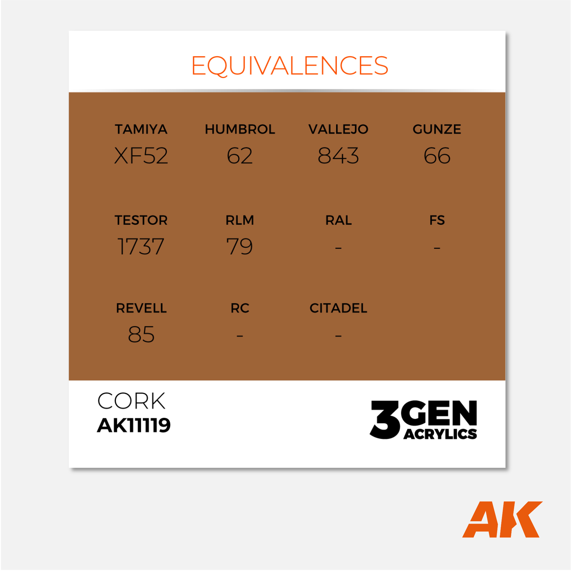AK Interactive - 3Gen Acrylics Paint - Cork - AK11119 - Gothaforce