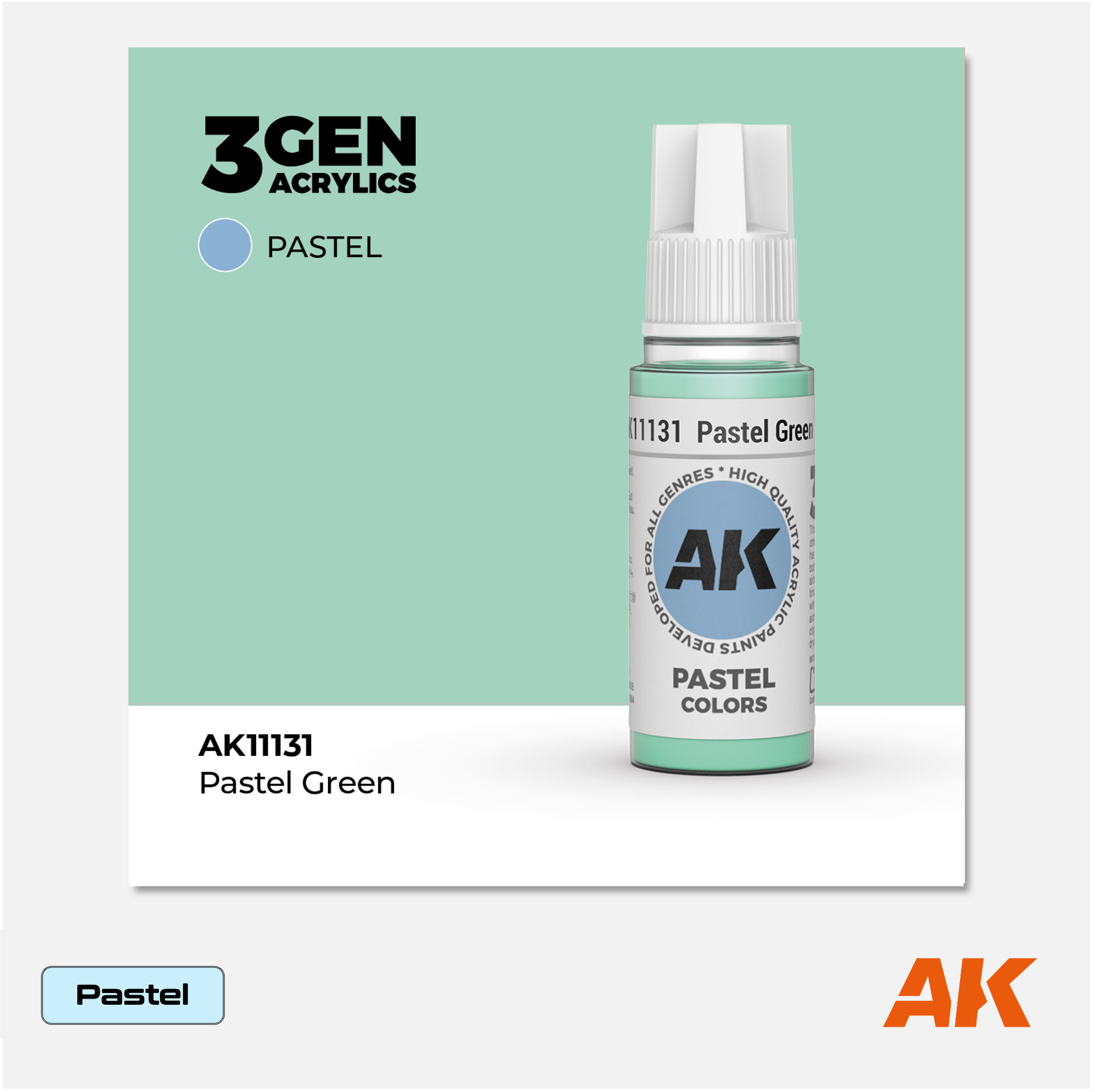AK Interactive - 3Gen Acrylics Paint - Pastel Green - AK11131 - Gothaforce