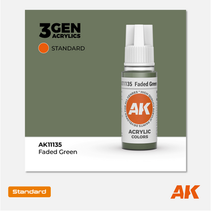 AK Interactive - 3Gen Acrylics Paint - Faded Green - AK11135 - Gothaforce