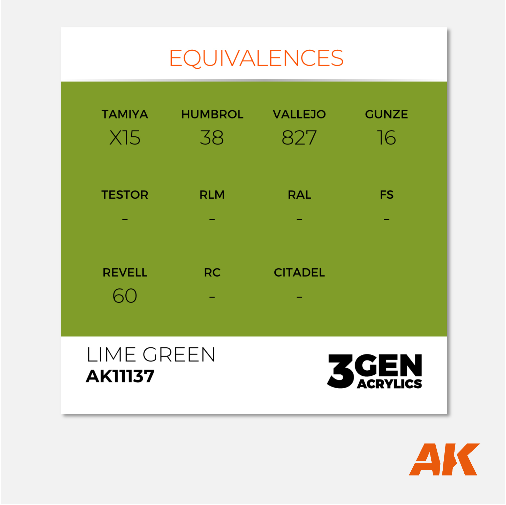 AK Interactive - 3Gen Acrylics Paint - Lime Green - AK11137 - Gothaforce