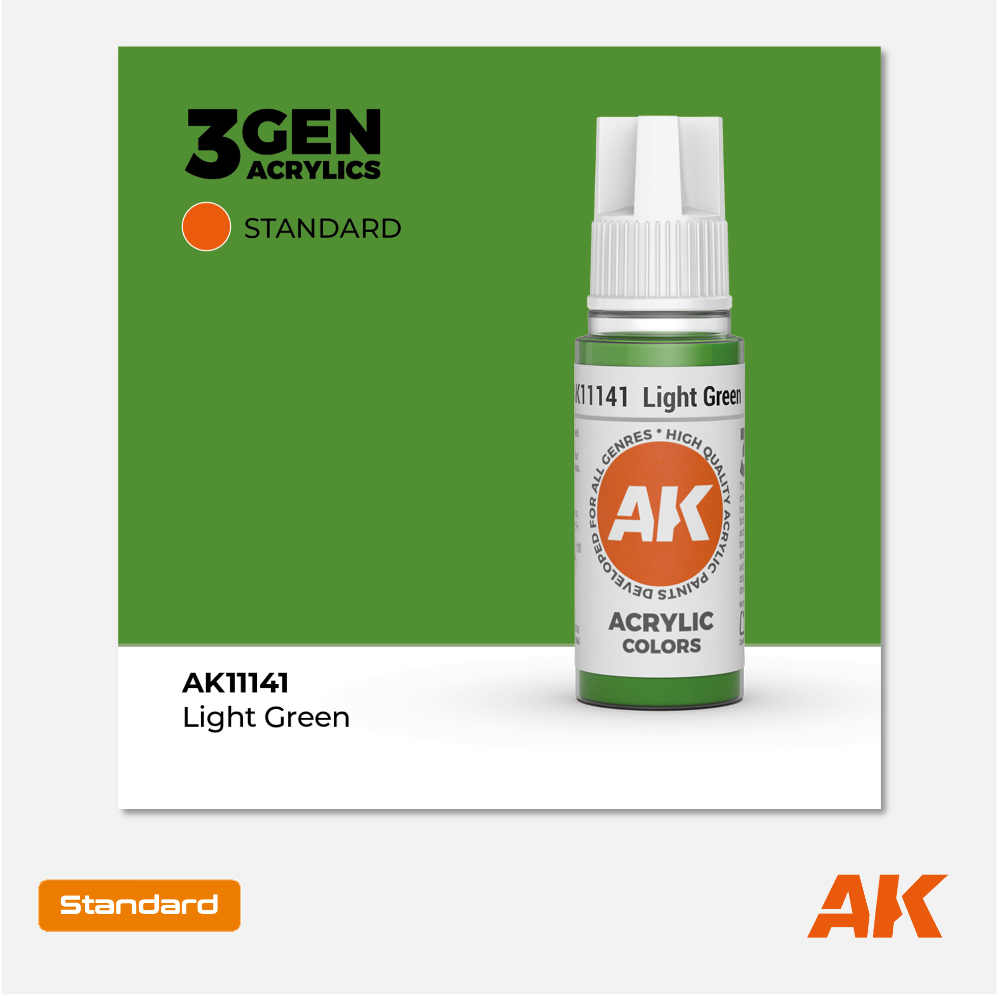 AK Interactive - 3Gen Acrylics Paint - Light Green - AK11141 - Gothaforce