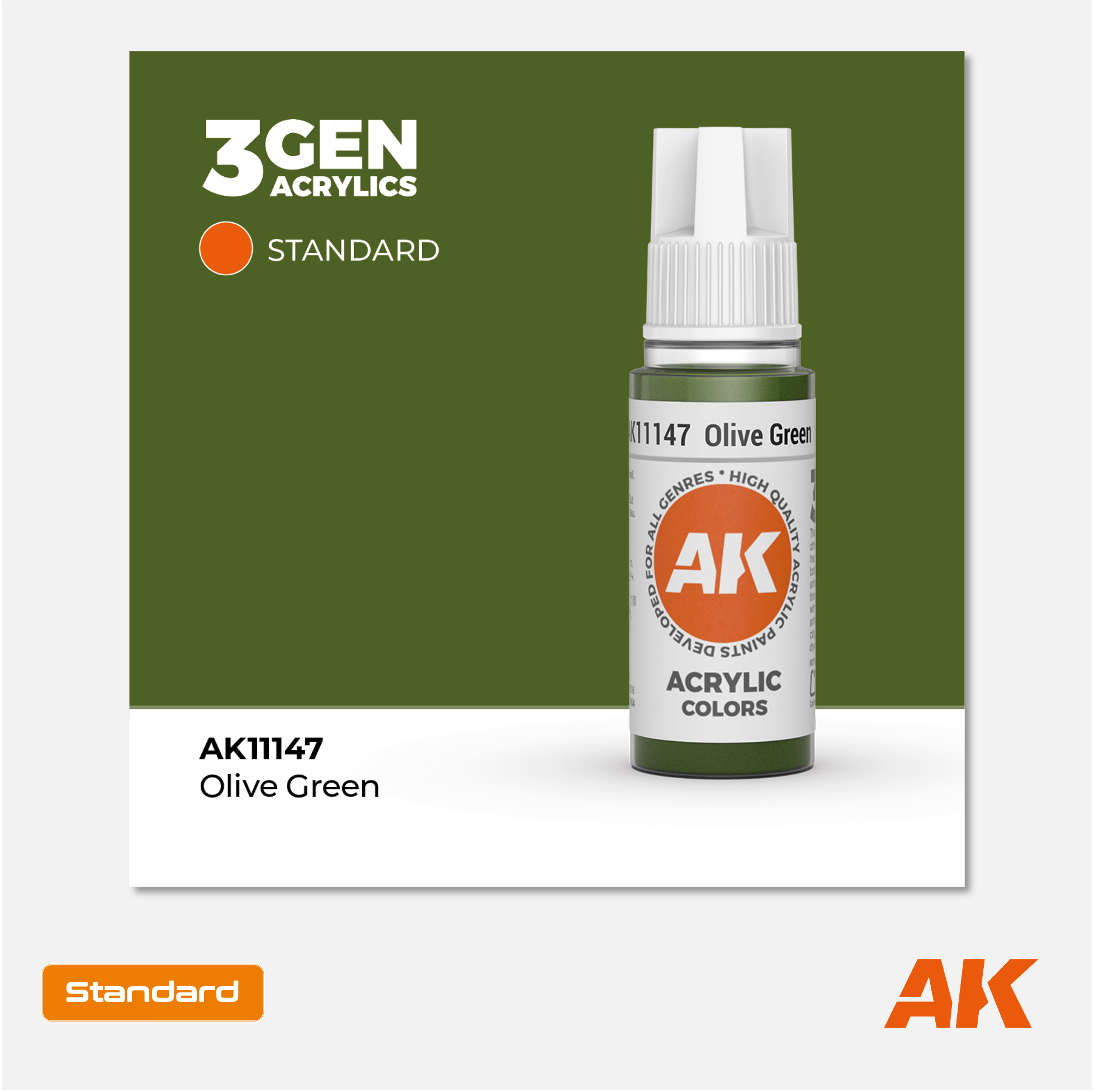 AK Interactive - 3Gen Acrylics Paint - Olive Green - AK11147 - Gothaforce