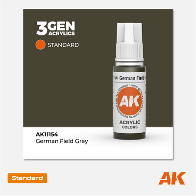 AK Interactive - 3Gen Acrylics Paint - German Field Grey - AK111554 - Gothaforce