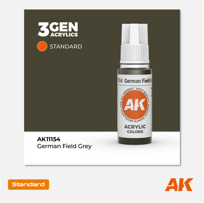 AK Interactive - 3Gen Acrylics Paint - German Field Grey - AK111554 - Gothaforce