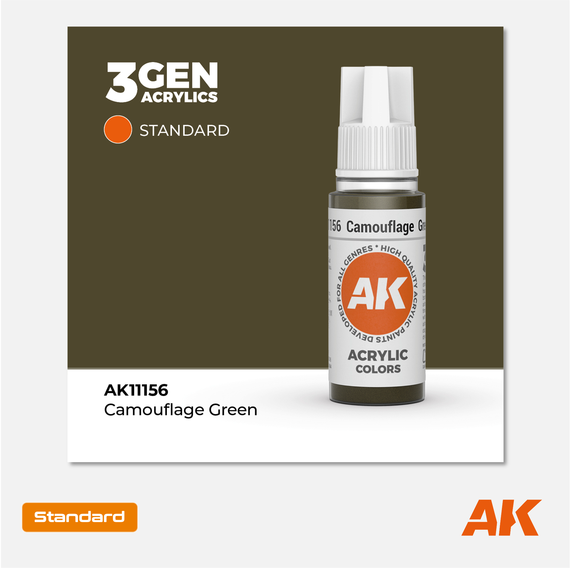 AK Interactive - 3Gen Acrylics Paint - Camouflage Green - AK11156 - Gothaforce