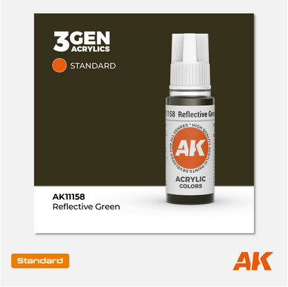 AK Interactive - 3Gen Acrylics Paint - Reflective Green - AK11158 - Gothaforce