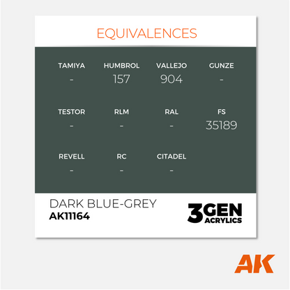 AK Interactive - 3Gen Acrylics Paint - Dark Blue-Grey - AK11164 - Gothaforce