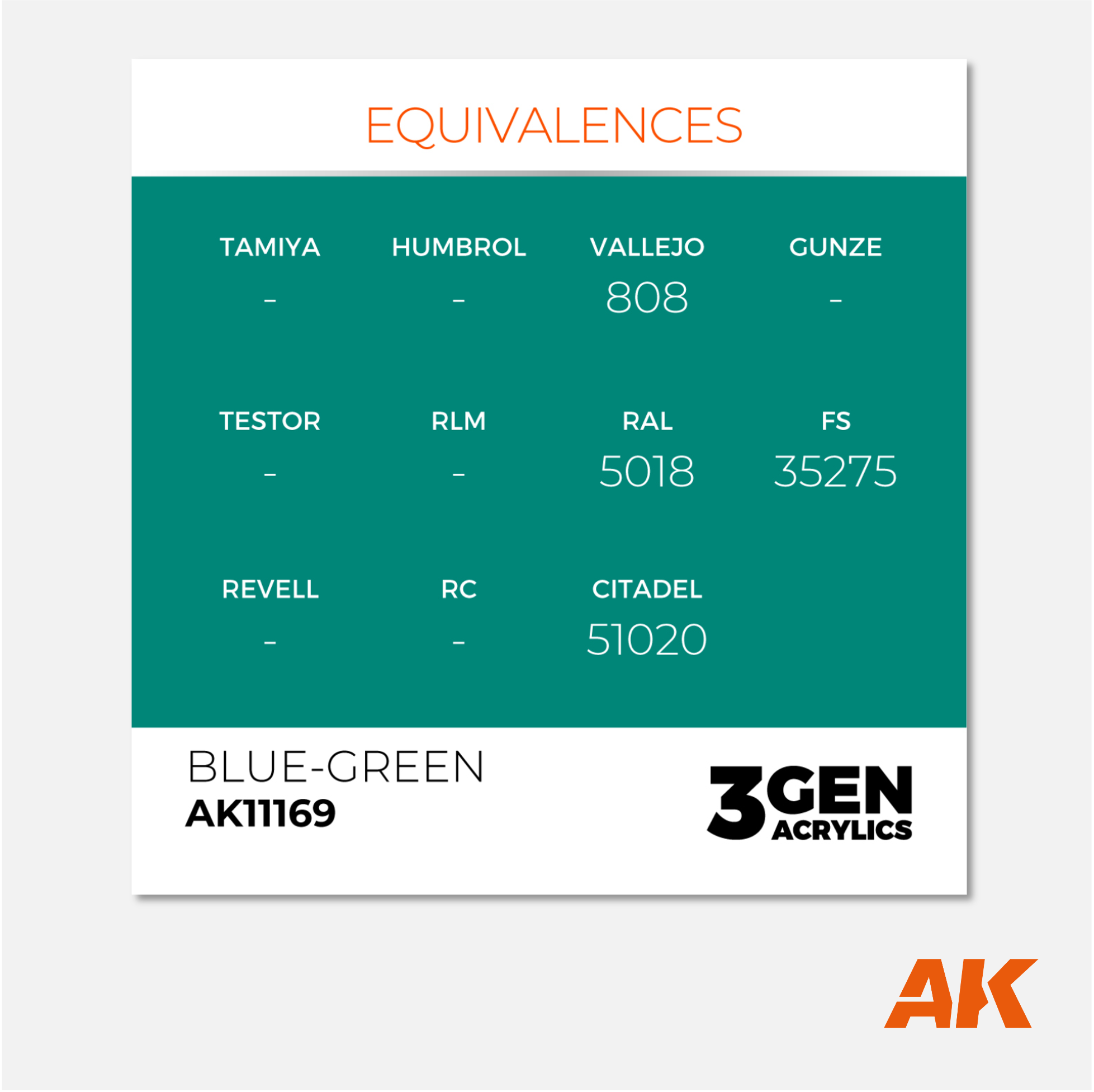 AK Interactive - 3Gen Acrylics Paint - Blue-Green - AK11169 - Gothaforce
