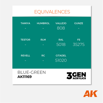 AK Interactive - 3Gen Acrylics Paint - Blue-Green - AK11169 - Gothaforce