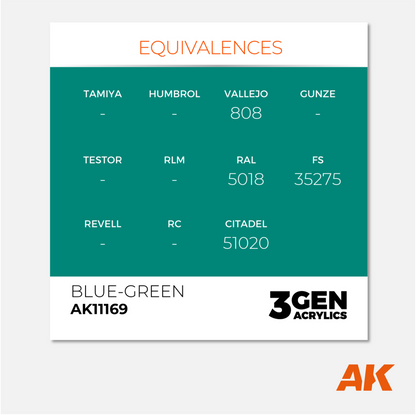 AK Interactive - 3Gen Acrylics Paint - Blue-Green - AK11169 - Gothaforce