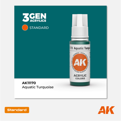 AK Interactive - 3Gen Acrylics Paint - Acquatic Turquoise - AK11170 - Gothaforce