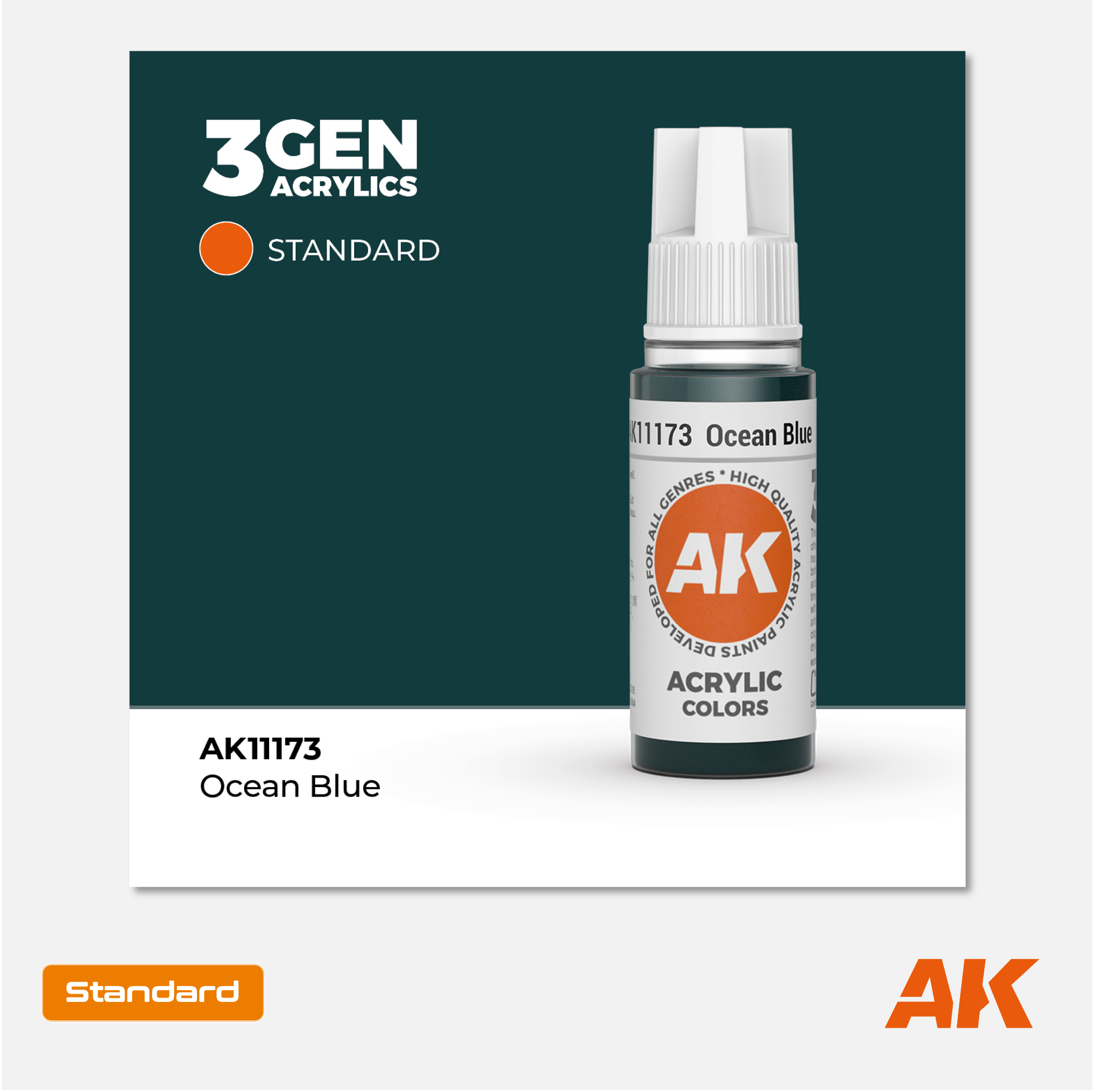 AK Interactive - 3Gen Acrylics Paint - Ocean Blue - AK11173 - Gothaforce