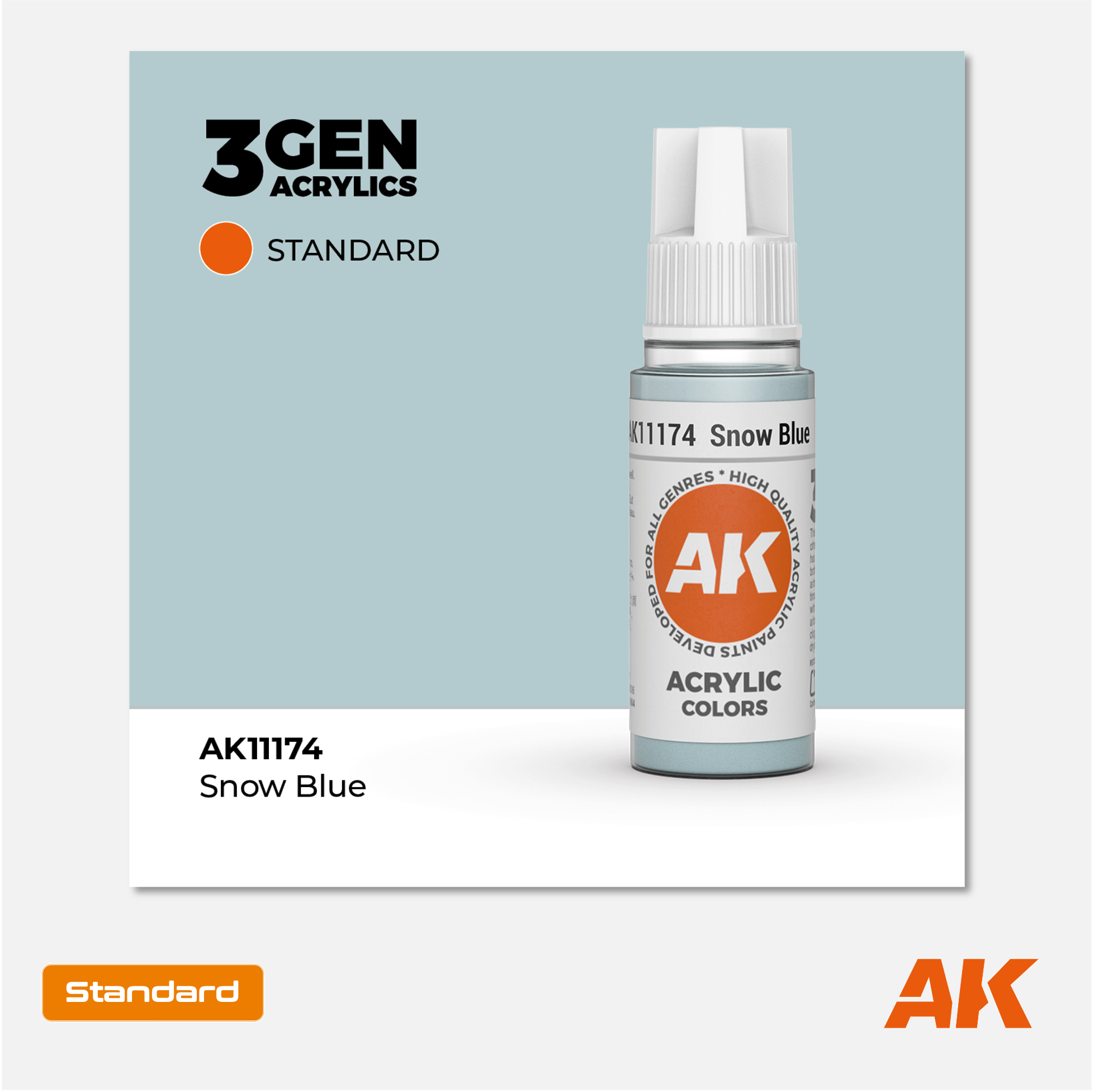 AK Interactive - 3Gen Acrylics Paint - Snow Blue - AK11174 - Gothaforce