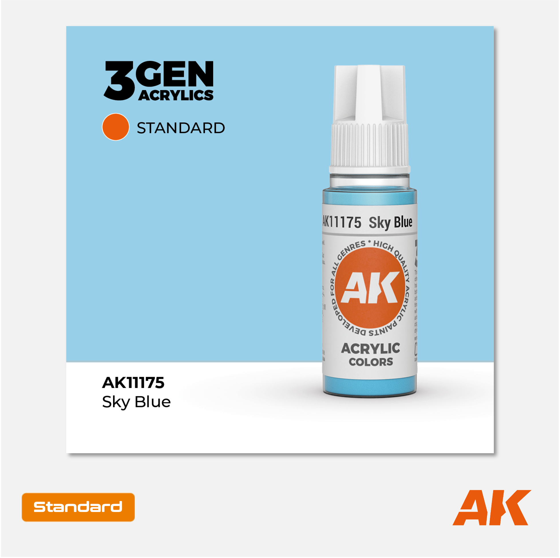 AK Interactive - 3Gen Acrylics Paint - Sky Blue - AK11175 - Gothaforce